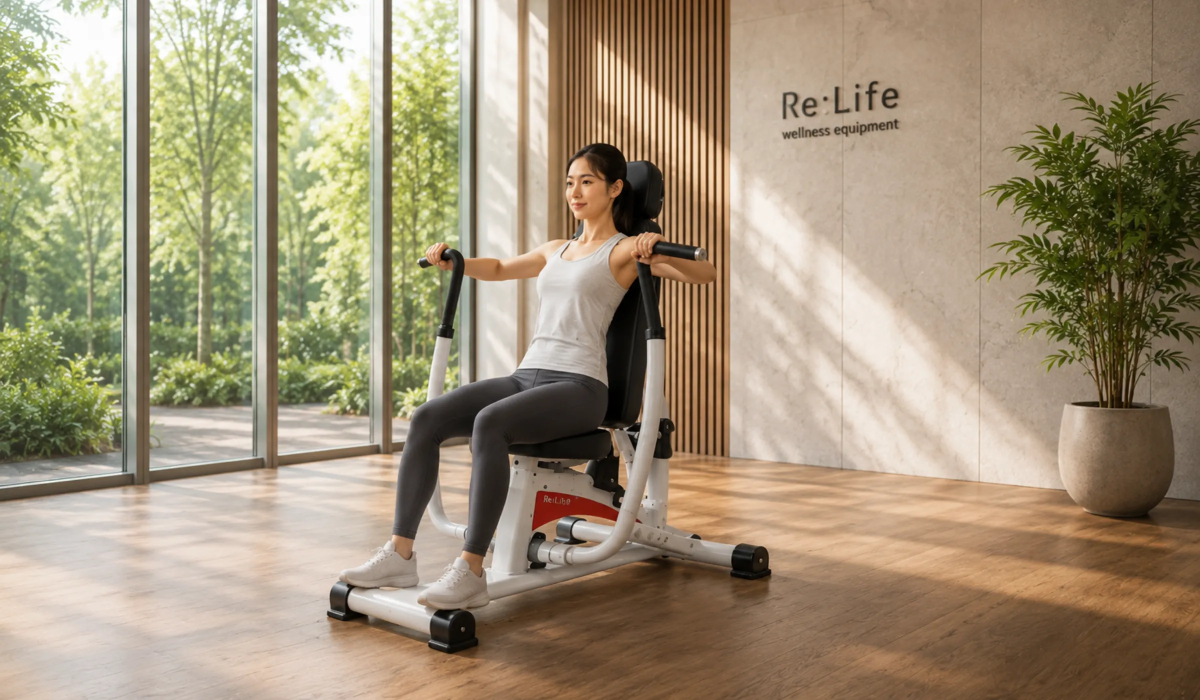 Re-lifeでトレーニングをする女性